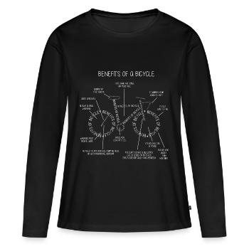 Benefits of a Bicycle Fahrrad - Frauen Premium Bio Langarmshirt - Schwarz - Vorne - Julia (174cm)