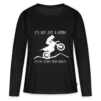 ce n'est pas juste une passion de motocross - T-shirt manches longues Premium bio Femme - noir - Devant - Julia (174cm)