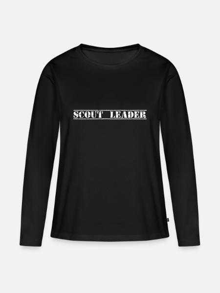 Pfadfinder Anfuehrer - Frauen Premium Bio Langarmshirt - Schwarz