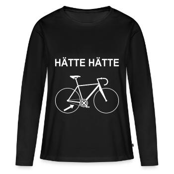 Avait la chaîne de vélo - T-shirt manches longues Premium bio Femme - noir - Devant - Julia (174cm)