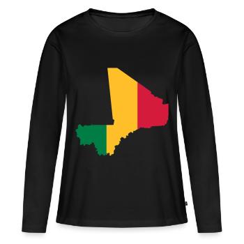 mali - T-shirt manches longues Premium bio Femme - noir - Devant - Julia (174cm)