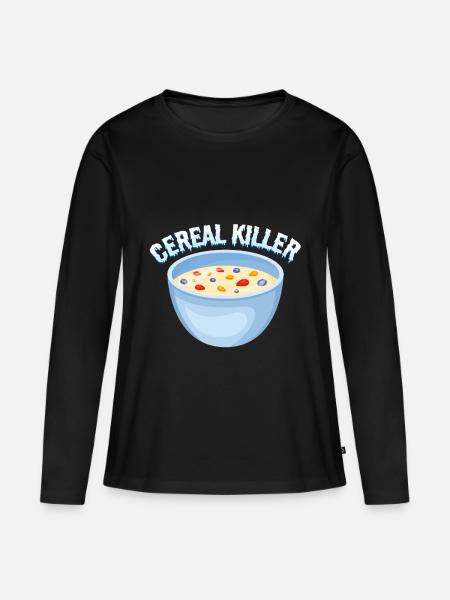 Müsli Wortwitz - Frauen Premium Bio Langarmshirt - Schwarz