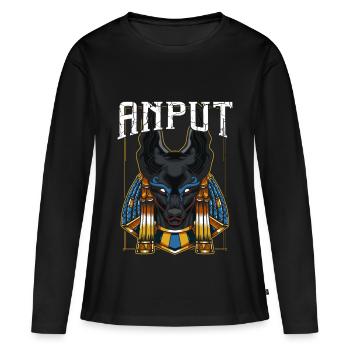 Anubis femelle Anput - T-shirt manches longues Premium bio Femme - noir - Devant - Julia (174cm)