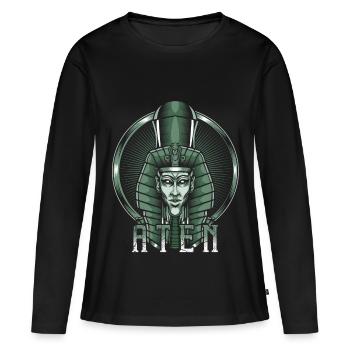 Dieu soleil dieu égyptien égyptien - T-shirt manches longues Premium bio Femme - noir - Devant - Julia (174cm)