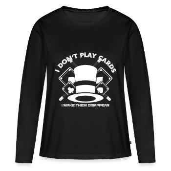 magicien - T-shirt manches longues Premium bio Femme - noir - Devant - Julia (174cm)