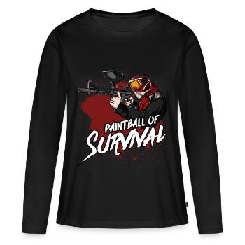 Joueur de paintball | Paintballer Xball cadeau - T-shirt manches longues Premium bio Femme - noir - Devant - Julia (174cm)