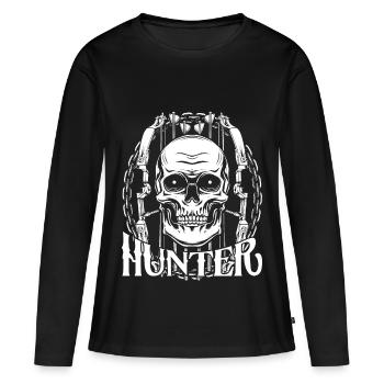 archer - T-shirt manches longues Premium bio Femme - noir - Devant - Julia (174cm)