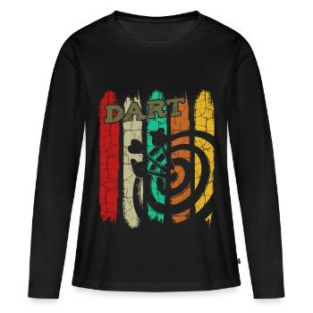 Dart - Frauen Premium Bio Langarmshirt - Schwarz - Vorne - Julia (174cm)
