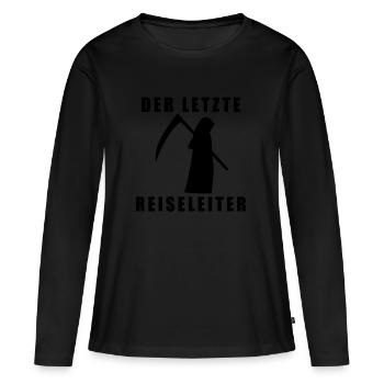 Reiseleiter - Frauen Premium Bio Langarmshirt - Schwarz - Vorne - Julia (174cm)