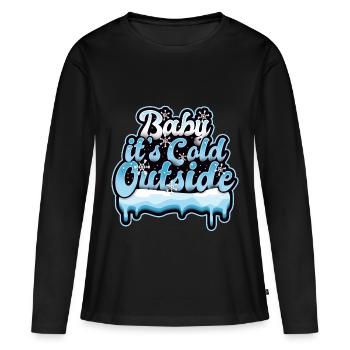 Winter cold frost snow baby - Women's Premium Organic Long Sleeve Shirt - black - Front - Julia (174cm)