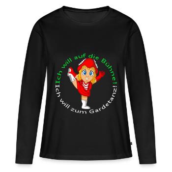 Funkenmariechen Gardetanz Geschenk - Frauen Premium Bio Langarmshirt - Schwarz - Vorne - Julia (174cm)