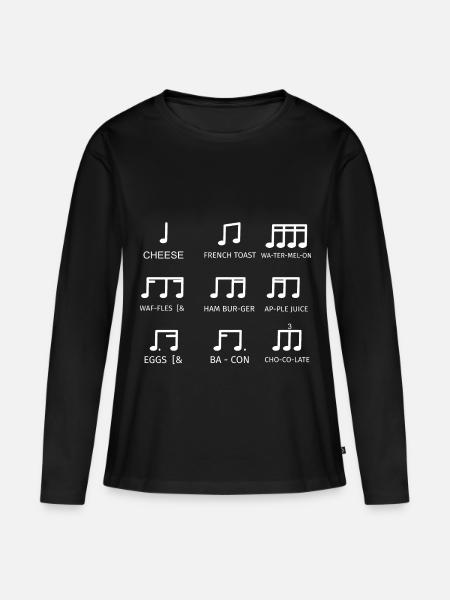taktangabe früchte - Frauen Premium Bio Langarmshirt - Schwarz