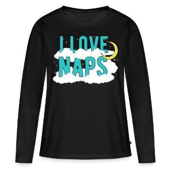Sommeil sommeil - T-shirt manches longues Premium bio Femme - noir - Devant - Julia (174cm)