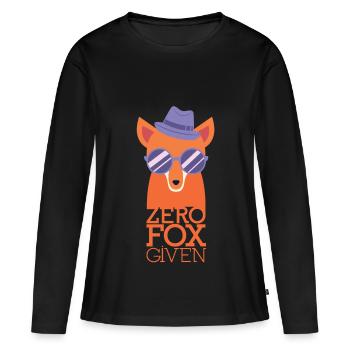 Zero Fox Given - Cadeau drôle de renard - T-shirt manches longues Premium bio Femme - noir - Devant - Julia (174cm)