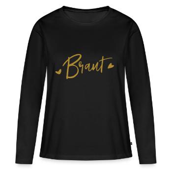 Mariée - JGA - Série Gold - T-shirt manches longues Premium bio Femme - noir - Devant - Julia (174cm)