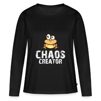chaos creator crazy Frog Frog Kaot - Women's Premium Organic Long Sleeve Shirt - black - Front - Julia (174cm)