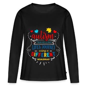 Autisme Cadeau Asperger Parents Awareness TDAH - T-shirt manches longues Premium bio Femme - noir - Devant - Julia (174cm)