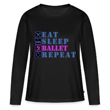 Ballett - Frauen Premium Bio Langarmshirt - Schwarz - Vorne - Julia (174cm)
