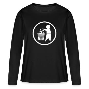 Against Right Anti-racism Against Nazis Demo Antifa - Women's Premium Organic Long Sleeve Shirt - black - Front - Julia (174cm)