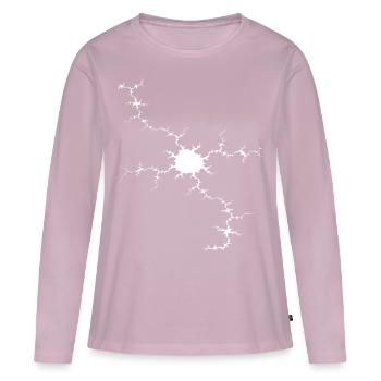 Lightning Fractal - Frauen Premium Bio Langarmshirt - Altrosa - Vorne - Julia (174cm)