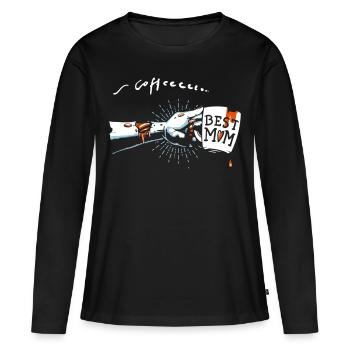 Zombie Partnershirt - Mombie Mama - Frauen Premium Bio Langarmshirt - Schwarz - Vorne - Julia (174cm)