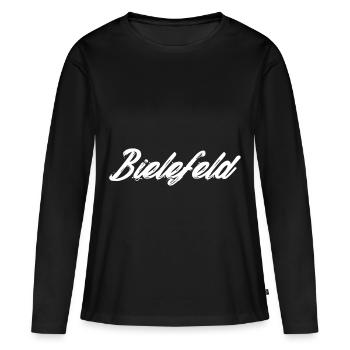 Bielefeld ma ville natale - T-shirt manches longues Premium bio Femme - noir - Devant - Julia (174cm)