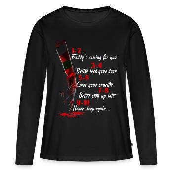 1-2 freddy viennent pour vous - T-shirt manches longues Premium bio Femme - noir - Devant - Julia (174cm)