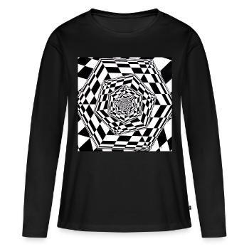 returning cube - Women's Premium Organic Long Sleeve Shirt - black - Front - Julia (174cm)