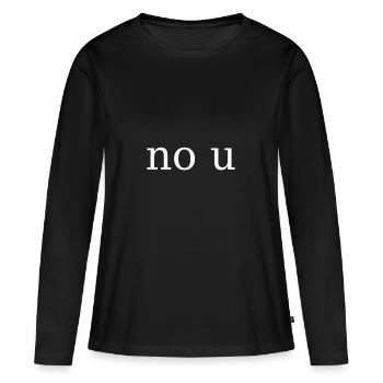 n u meme - T-shirt manches longues Premium bio Femme - noir - Devant - Julia (174cm)