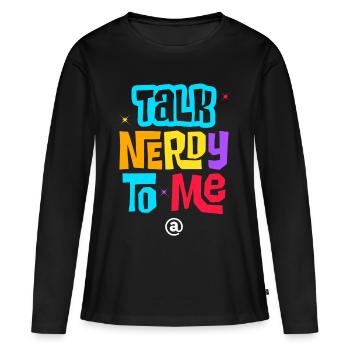 Entretien ringard à moi - T-shirt manches longues Premium bio Femme - noir - Devant - Julia (174cm)