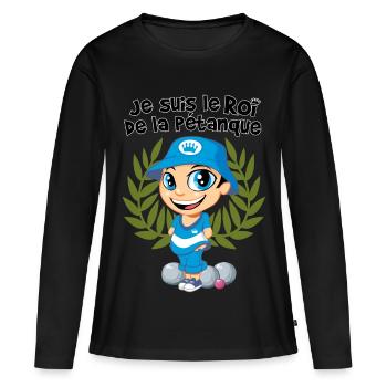 König der Schalen - Frauen Premium Bio Langarmshirt - Schwarz - Vorne - Julia (174cm)