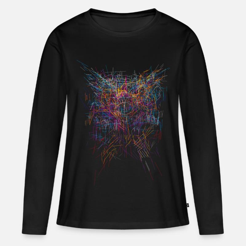 Sci-Fi Horror Design - Frauen Premium Bio Langarmshirt - Schwarz