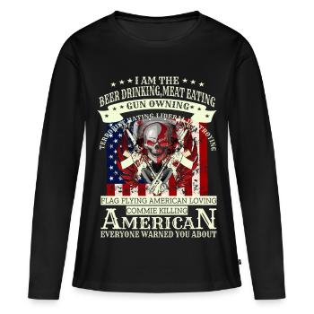 Army skull - Women's Premium Organic Long Sleeve Shirt - black - Front - Julia (174cm)