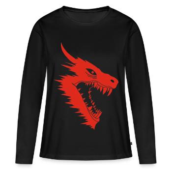 Red Dragon Attack - Women's Premium Organic Long Sleeve Shirt - black - Front - Julia (174cm)