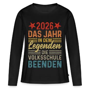 2026 Ending the Year in the Legends of Elementary School - Women's Premium Organic Long Sleeve Shirt - black - Front - Julia (174cm)