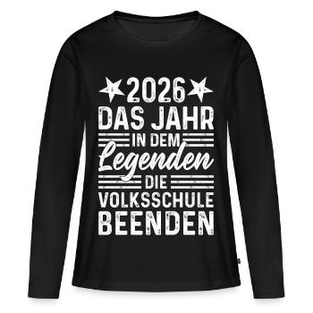 2026 Ending the Year in the Legends of Elementary School - Women's Premium Organic Long Sleeve Shirt - black - Front - Julia (174cm)