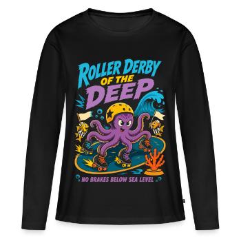 Roller Derby des Grands Fonds - T-shirt manches longues Premium bio Femme - noir - Devant - Julia (174cm)