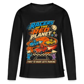 Mars Racing Alien Racer - T-shirt manches longues Premium bio Femme - noir - Devant - Julia (174cm)