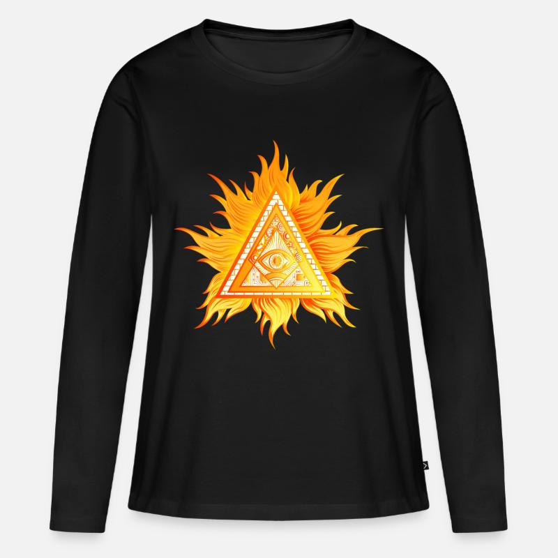Illuminati-Steuerung - Frauen Premium Bio Langarmshirt - Schwarz