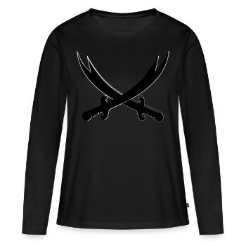 Ali Zülfikar - T-shirt manches longues Premium bio Femme - noir - Devant - Julia (174cm)