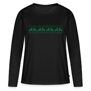 noel renne - Frauen Premium Bio Langarmshirt - Schwarz - Vorne - Julia (174cm)
