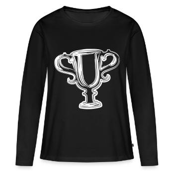 Vainqueur - Coupe - Trophée - T-shirt manches longues Premium bio Femme - noir - Devant - Julia (174cm)