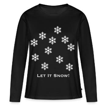 Let It Snow - T-shirt manches longues Premium bio Femme - noir - Devant - Julia (174cm)