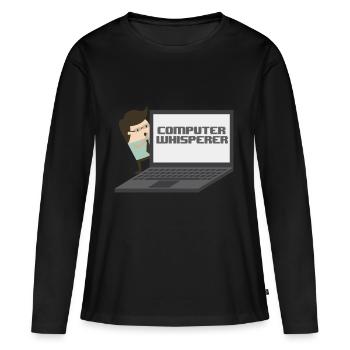 Computer Whisperer - Computer nerd and understander. - Women's Premium Organic Long Sleeve Shirt - black - Front - Julia (174cm)
