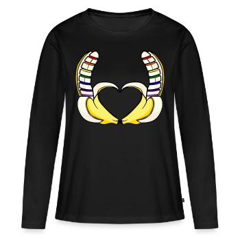 LGBT Lesbian Gay Pride Parade Bi Trans Queer Pan - Women's Premium Organic Long Sleeve Shirt - black - Front - Julia (174cm)