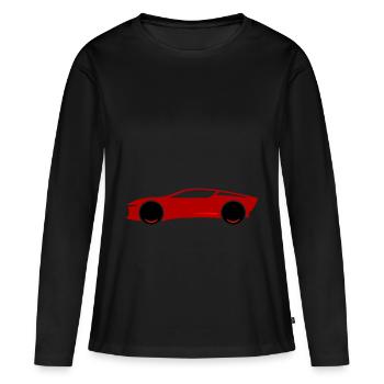 sports car - Women's Premium Organic Long Sleeve Shirt - black - Front - Julia (174cm)
