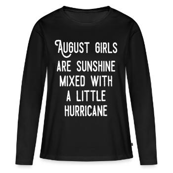 August girls are sunshine mixed - Women's Premium Organic Long Sleeve Shirt - black - Front - Julia (174cm)