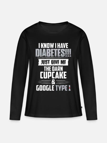 Sé que tengo la diabetes - Premium økologisk langærmet T-shirt til kvinder - sort