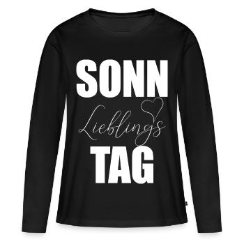 Sunday Favorite Day Heart - Women's Premium Organic Long Sleeve Shirt - black - Front - Julia (174cm)