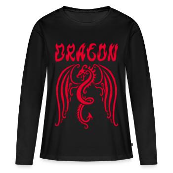 Red Dragon - Women's Premium Organic Long Sleeve Shirt - black - Front - Julia (174cm)